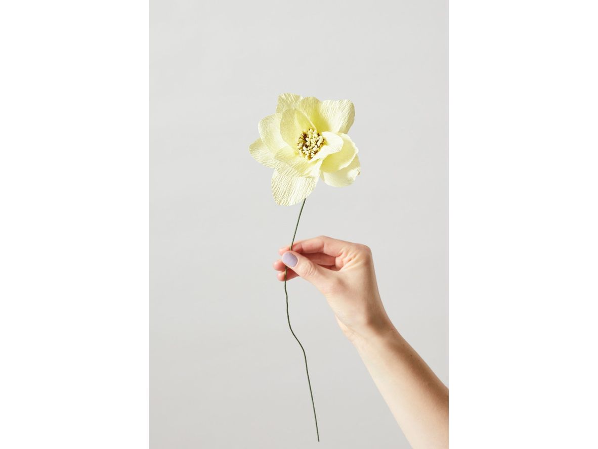 Produktfoto för Studio About - Paper Flower, Dahlia - Paper Flowers - Yellow - 4,3 cm