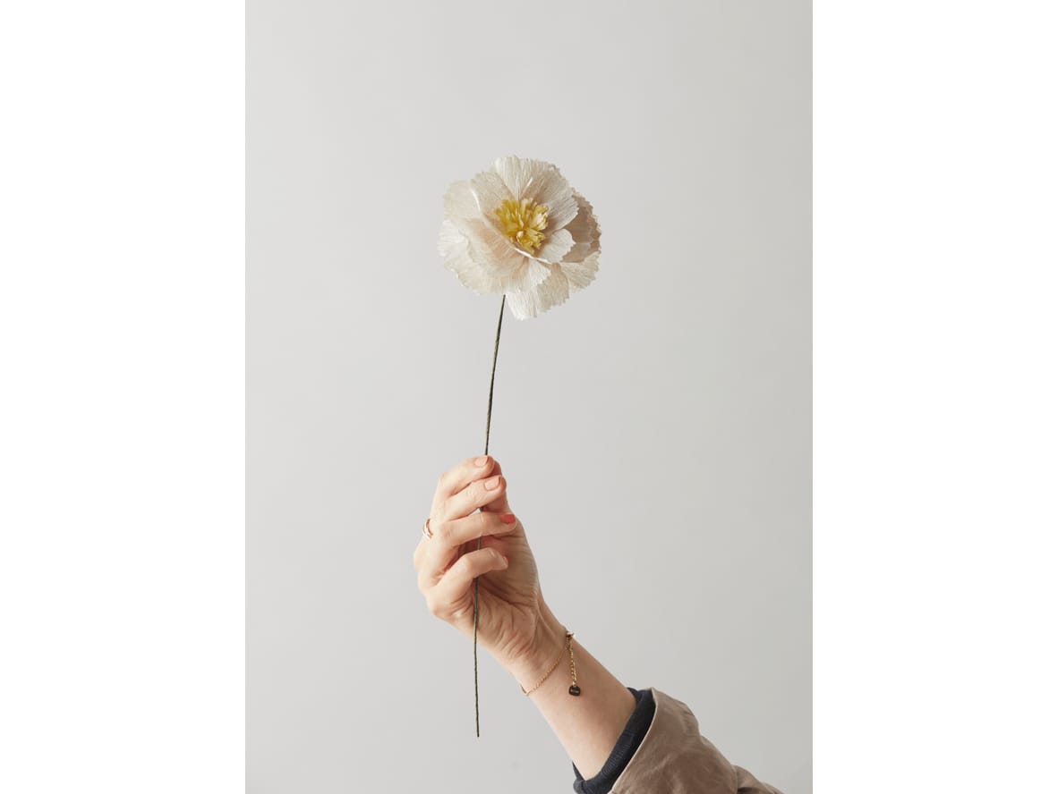 Produktfoto för Studio About - Paper Flower, Peony - Paper Flowers - Yellow - Ø 120mm