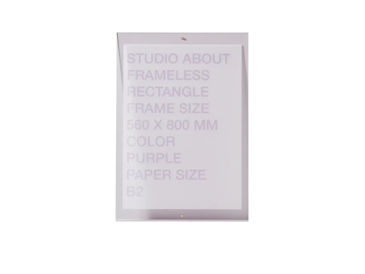 Produktfoto för Studio About - Frameless - B2 - Ramar - FRAMELESS, B2, RECTANGLE, PURPLE - B2