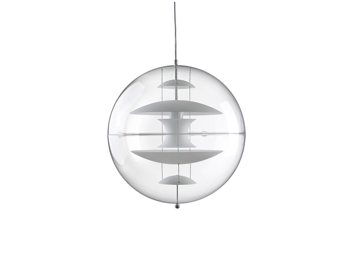 Verpan – VP Globe – Hängande lampa – VP Globe Glass – White glass reflectors – Ø: 40 cm