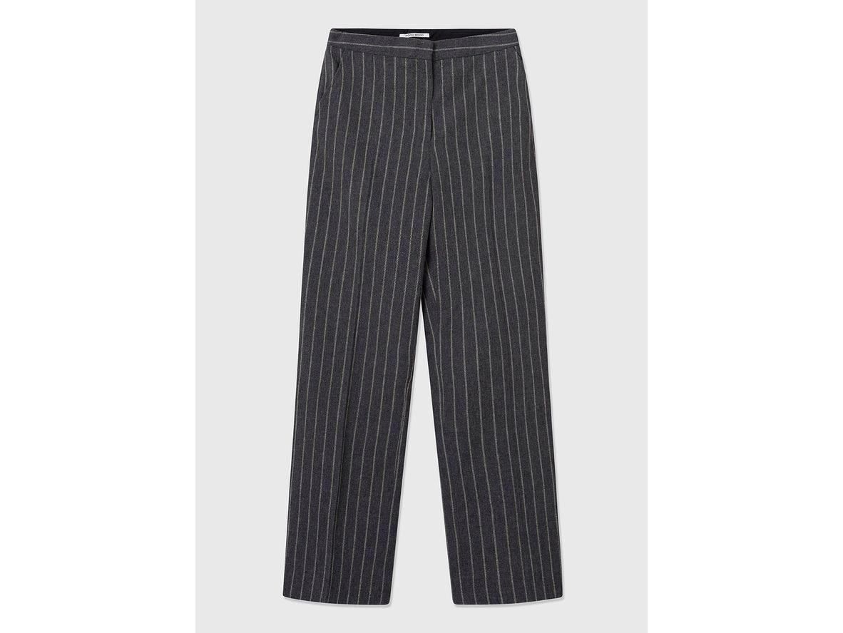 Wood Wood - Willow Wool Trousers - Byxor - Charcoal - 38