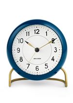 Arne Jacobsen Station V gur Klockan Table clock petroleum white