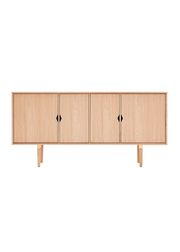 Oak veneer base / Oak veneer fronts - Incl. 4 shelves