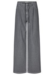 Grey Pinstripe Denim