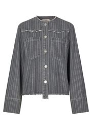 Grey Pinstripe Denim