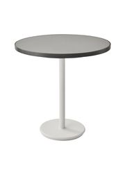 Tabletop: Aluminium Lava grey/Ceramic light grey / Frame: White aluminium