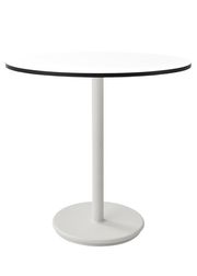 Tabletop: White HPL/Grey edge / Frame: White aluminium
