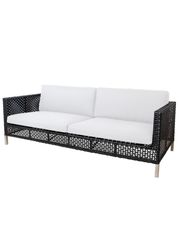 Sofa: Black/Graphite Cane-line Weave / Hynder: Hvid Cane-line Natté