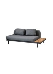 Sofa: Grey Cane-line AirTouch / Back: Grey Cane-line AirTouch / Side: Teak