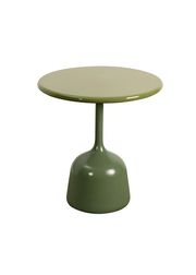 Frame: Olive Green, Aluminium / Tabletop: Green, Glazed Lava Stone