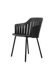 Frame: Black, Stainless Steel Base 4 Legs / Seat: Black