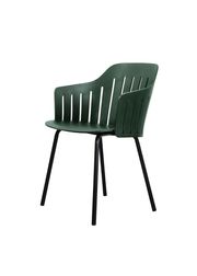Frame: Black, Stainless Steel Base 4 Legs / Seat: Dark Green