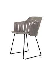 Frame: Black, Stainless Steel Base Sled / Seat: Taupe