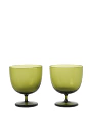 Host Water Glasses - Set of 2 - Moss Green