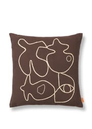 Figure Cushion Cover - Coffee/Sand