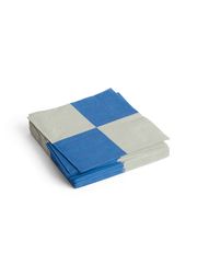 Grey and Blue - Large Check / Set of 20 - Dinner