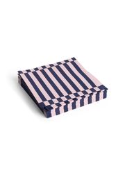 Light Pink and Dark Blue - Pillar Stripe / Set of 20 - Dinner