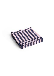 Light Pink and Dark Blue - Pillar Stripe / Set of 20 - Lunch