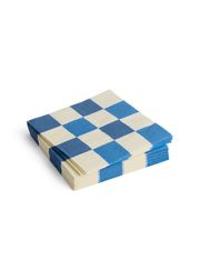 Off-white and Blues - Medium Check / Set of 20 - Dinner