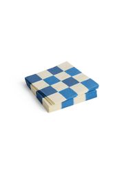 Off-white and Blues - Medium Check / Set of 20 - Lunch