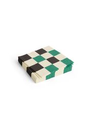 Off-white, Green and Black - Medium Check / Set of 20 - Lunch