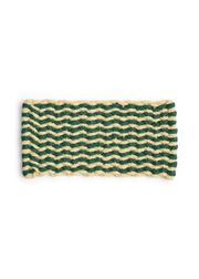 Stripe Wave - Dark green and white