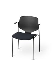 Black - W/ Upholstered seat W/ armrest