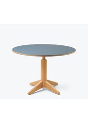 Smokey Blue Linoleum / Beech - Dining Table (Sold Out)