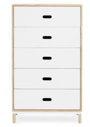 White / 5 drawers