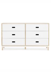 White / 6 drawers