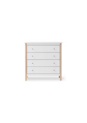 White / Oak - 4 drawers