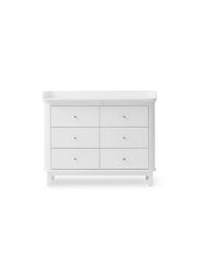 White - 6 drawers w/large nursery top
