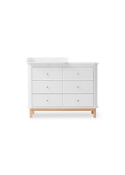 White / Oak - 6 drawers w/small nursery top (Sold Out)