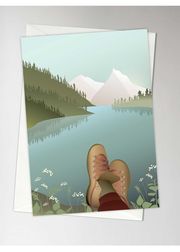 AFTER THE HIKE - greeting card