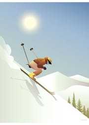 DOWNHILL SKIING - poster