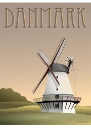 Danmark - vindmølle 30x40 (Udsolgt)