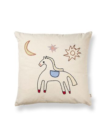 Ferm Living - Børnepude - Naive Cushion - Horse