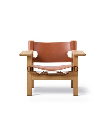 Fredericia Furniture - Sessel - The Spanish Chair 2226 by Børge Mogensen - Oiled Oak / Cognac Saddle Leather