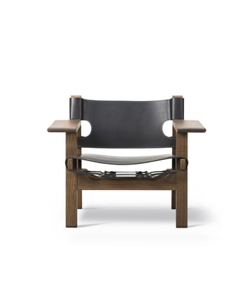 Fredericia Furniture - Fauteuil - The Spanish Chair 2226 by Børge Mogensen - Oiled Smoked Oak / Black Saddle Leather