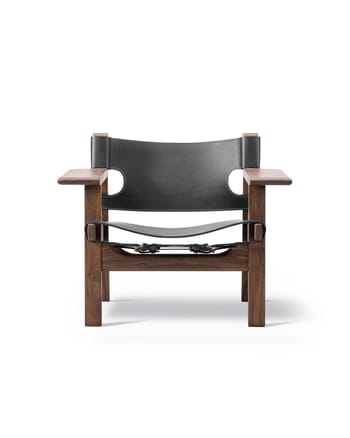 Fredericia Furniture - Lænestol - Den Spanske Stol 2226 by Børge Mogensen - Oiled Walnut / Black Saddle Leather