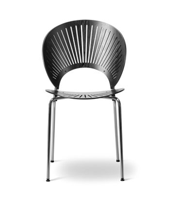 Fredericia Furniture - Eetkamerstoel - Trinidad Chair 3398 by Nanna Ditzel - Black Ash