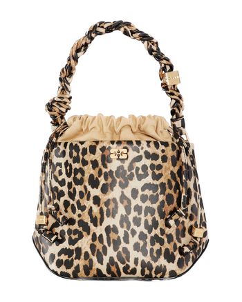 Ganni - Crossbody Taske - Bou Bucket Bag - Leopard