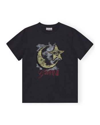 Ganni - T-shirt - Basic Jersey Moonlight Relaxed T-shirt - Phantom