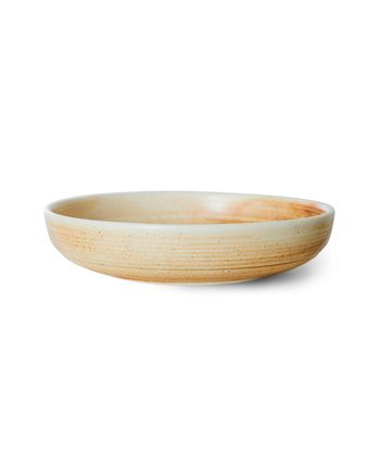 HKLiving - Piatto - Chef Ceramics - Deep Plate, Large - Rustic Cream/Brown