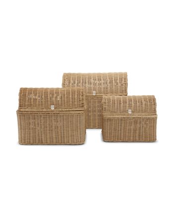 KAS Kopenhagen - Boîte de rangement pour enfants - Raffia storage basket set - Desert