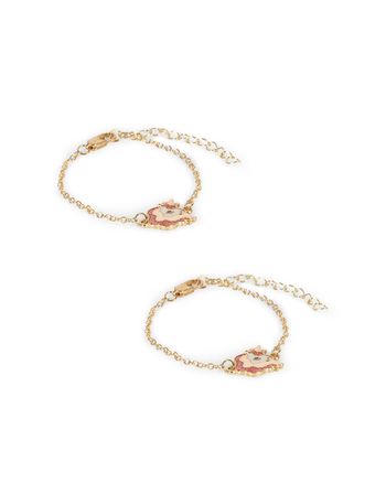 Konges Sløjd - Bijoux pour enfants - 2 Pack Unicorn Bestie Bracelets - GOLD