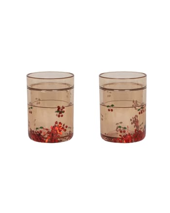 Konges Sløjd - Børnekop - 2 Pack Glitter Cups - Cherry