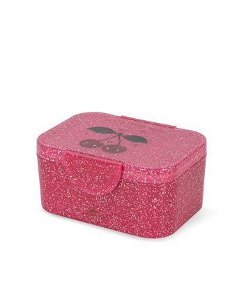 Konges Sløjd - Children's lunch box - Lunch Box Glitter - CHERRY GLITTER