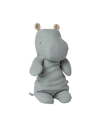 Maileg - Bamse - Safari Friends - Hippo - Medium - Blue Grey