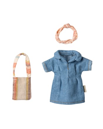 Maileg - Doll accessories - Denim Dress And Bag - Mum Mouse - Mum